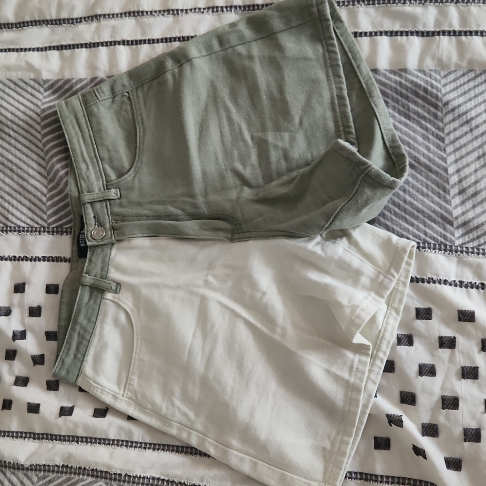 Missguided Colorblock Two Tone Denim Jean Shorts